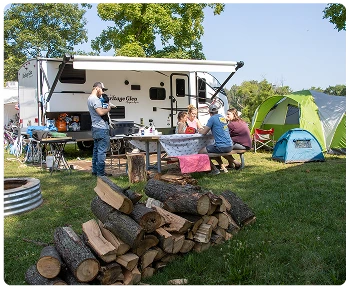 camping next to rv campground